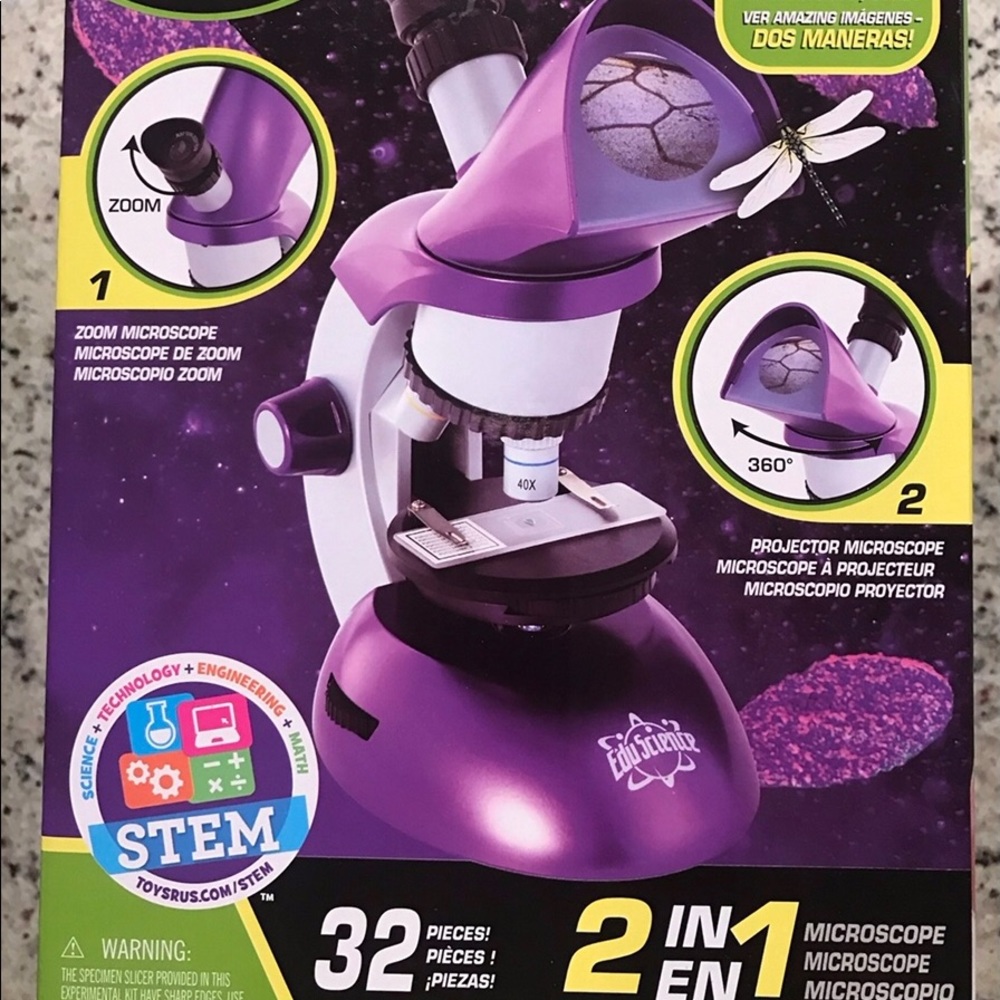 Student Microscope 3 Pc SET Edu Science Incl Smart Device Adapter & Activity Kit - Picture 3 of 8